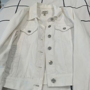 J. Crew White Denim Jacket